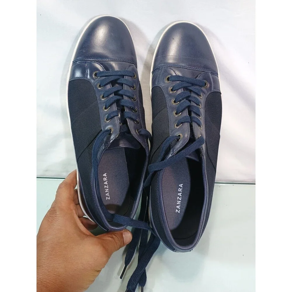 Zanzara Men's Blue Rory Shoes Lace Up Sneakers Size 10